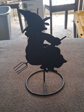 Halloween Black Witch Candle Holder